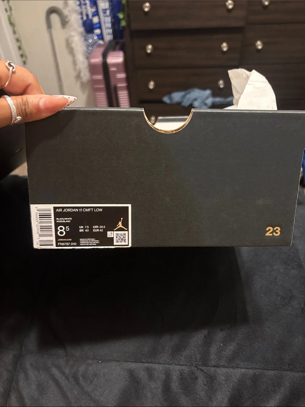 Jordan 11 Low Basketball Sneakers - Black & White